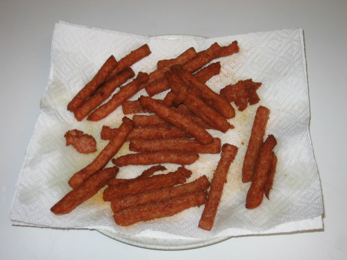 Spam Fries Spam that has passed through a french fry press and is deep fried. (submitted by chainsaw7161)